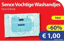 Die Grenze Sence Vochtige Washandjes aanbieding