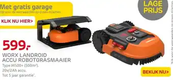 Praxis Worx landroid accu robotgrasmaaier aanbieding