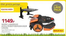 Praxis Worx landroid accu robotgrasmaaier vision aanbieding