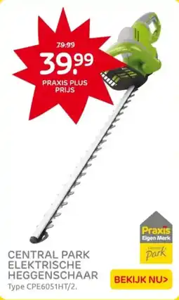 Praxis Central park elektrische heggenschaar aanbieding