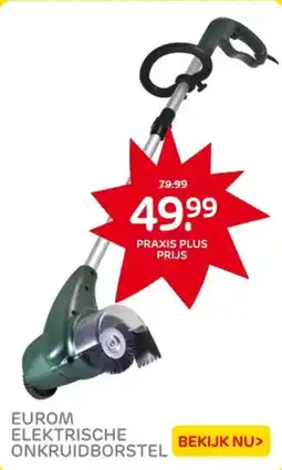 Praxis Eurom elektrische onkruidborstel aanbieding