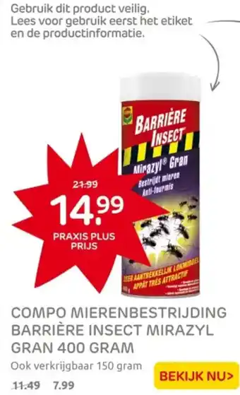 Praxis Compo mierenbestrijding barrière insect mirazyl gran aanbieding
