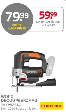 Praxis Worx decoupeerzaag aanbieding