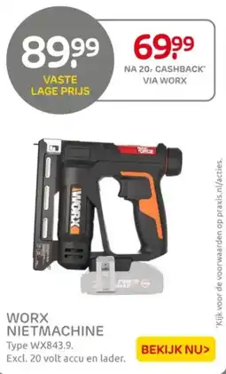 Praxis Worx nietmachine aanbieding
