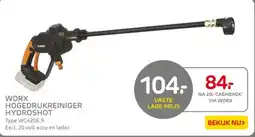 Praxis Worx hogedrukreiniger hydroshot aanbieding