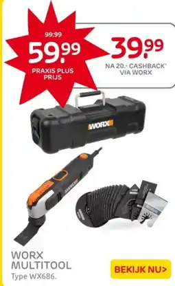 Praxis Worx multitool aanbieding