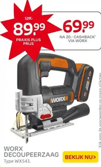 Praxis Worx decoupeerzaag aanbieding
