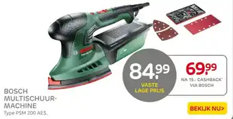 Praxis Bosch multischuur machine aanbieding