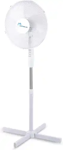Bol.com Lifetime Air Statiefventilator FS40 - 42 W - Zwenkfunctie - Ø 40 cm - Wit aanbieding