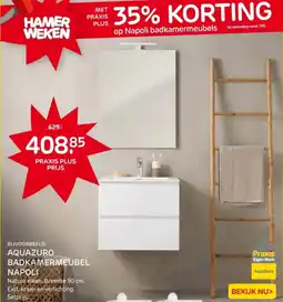 Praxis Aquazuro badkamermeubel napoli aanbieding