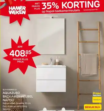 Praxis Aquazuro badkamermeubel napoli aanbieding