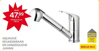Praxis Aquavive keukenkraan en handdouche juninn aanbieding