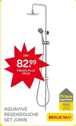 Praxis Aquavive regendouche set junin aanbieding