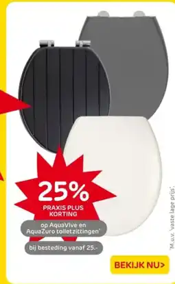 Praxis Op aquavive en aquazuro toiletzittingen aanbieding