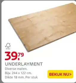 Praxis Underlayment aanbieding