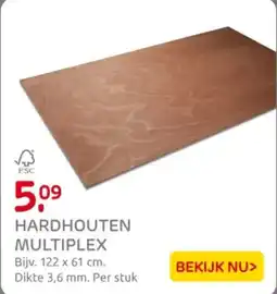 Praxis Hardhouten multiplex aanbieding