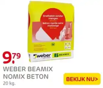 Praxis Weber beamix nomix beton aanbieding