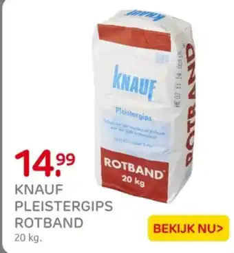 Praxis Knauf pleistergips rotband aanbieding