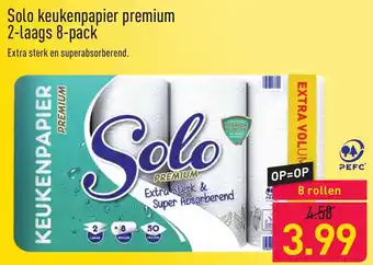 ALDI Solo keukenpapier premium 2-laags 8-pack aanbieding