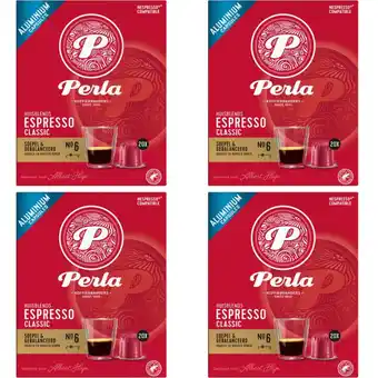 Albert Heijn Perla Huisblends Espresso classic capsules 4-pack aanbieding