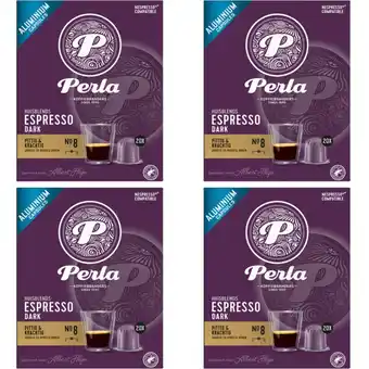 Albert Heijn Perla Huisblends Espresso dark capsules 4-pack aanbieding