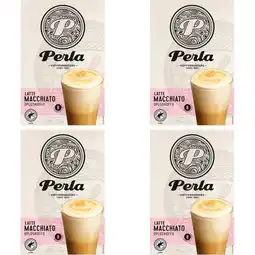 Albert Heijn Perla Huisblends Latte macchiato oploskoffie 4-pack aanbieding