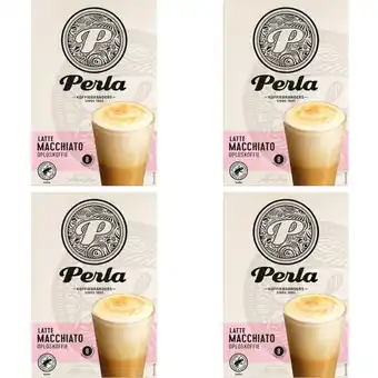 Albert Heijn Perla Huisblends Latte macchiato oploskoffie 4-pack aanbieding