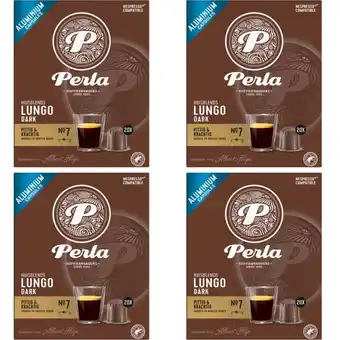 Albert Heijn Perla Huisblends Lungo dark capsules 4-pack aanbieding