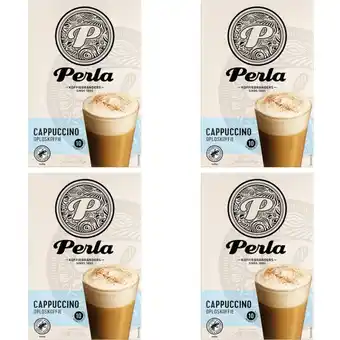 Albert Heijn Perla Huisblends Cappuccino oploskoffie 4-pack aanbieding