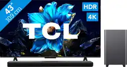 Coolblue TCL 43 QLED P71K 4K (2025) + TCL S55H 2.1 Soundbar aanbieding