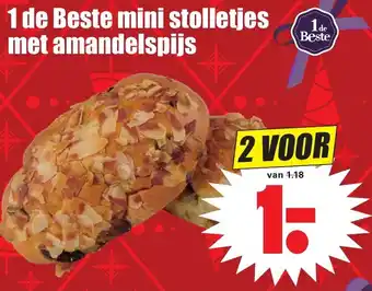 Dirk 1 de Beste mini stolletje met amandelspijs aanbieding