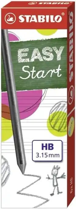 Amazon Navullingen - STABILO EASYergo 3.15 navullingen - 15 x 6 stuks op het display - hardheid HB aanbieding
