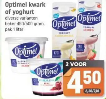 Dagwinkel Optimel kwark of yoghurt aanbieding