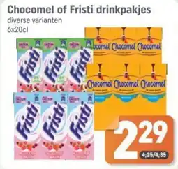Dagwinkel Chocomel of Fristi drinkpakjes aanbieding