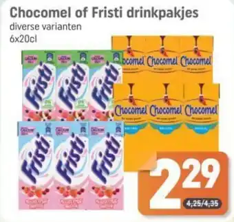Dagwinkel Chocomel of Fristi drinkpakjes aanbieding