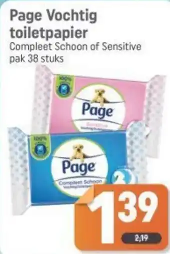 Dagwinkel Page Vochtig toiletpapier aanbieding