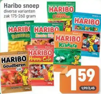 Dagwinkel Haribo snoep aanbieding