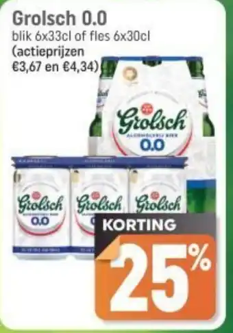 Dagwinkel Grolsch 0.0 aanbieding