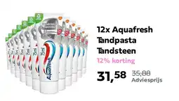 Plein.nl 12x Aquafresh Tandpasta Tandsteen aanbieding