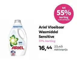 Plein.nl Ariel Vloeibaar Wasmiddel Sensitive aanbieding