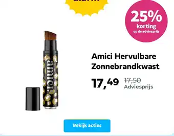 Plein.nl Amici Hervulbare Zonnebrandkwast aanbieding