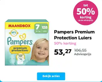 Plein.nl Pampers Premium Protection Luiers aanbieding