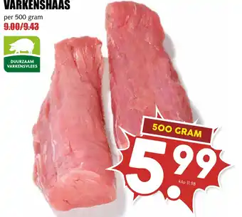 De Boerenschuur Varkenshaas duurzaam varkensvlees aanbieding
