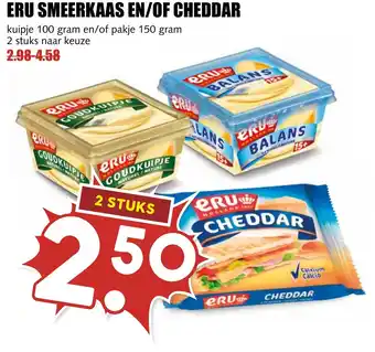 De Boerenschuur Eru smeerkaas en/of cheddar aanbieding