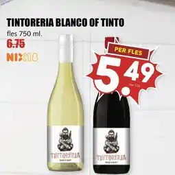 De Boerenschuur Tintoreria blanco of tinto aanbieding