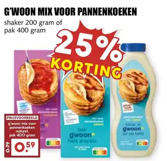De Boerenschuur G'woon mix voor pannenkoeken aanbieding