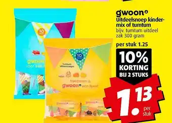 Boni Gwoonº Uitdeelsnoep Kindermix Of Tumtum aanbieding