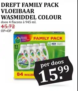 De Boerenschuur Dreft family pack vloeibaar wasmiddel colour aanbieding
