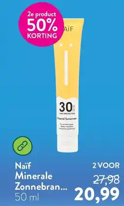 Holland & Barrett Naïf Minerale Zonnebran aanbieding