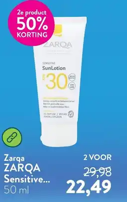 Holland & Barrett Zarqa ZARQA Sensitive SunLotion aanbieding